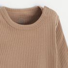 Cool Club, Set pentru bebelusi, Body cu maneca lunga, din tricot striat, Salopeta cu botosei, velur, mix