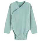 Cool Club, Set pentru bebelusi, Body cu maneca lunga, Pantaloni fara botosei, bumbac organic, turcoaz