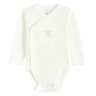 Cool Club, Set pentru bebelusi, Body cu maneca lunga, Pijama tip salopeta, Pantaloni cu botosei, Caciula, alb