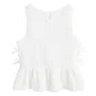 Cool Club, Set pentru fete, Bluza fara maneci, Pantaloni scurti, alb
