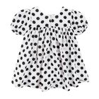 Cool Club, Set pentru fete, rochie cu maneca scurta, bentita, sosete, alb-negru, cu buline