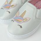 Cool Club, Tenisi tip slip on pentru fete, argintiu