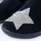 Cool Club, Tenisi tip slip on pentru fete, velur, albastru inchis, imprimeu stele