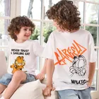 Cool Club, Tricou pentru baieti, alb, imprimeu Garfield