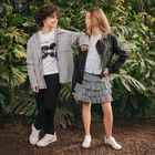 Cool Club, Tricou pentru baieti, boxy oversize, alb