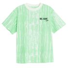 Cool Club, Tricou pentru baieti, oversize, alb-verde