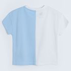 Cool Club, Tricou pentru fete, alb-albastru, imprimeu SmileWorld