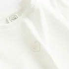 Cool Club, Tricou pentru fete, din tricot striat, alb