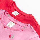 Cool Club, Tricou pentru fete, din tricot striat, mix, set, 2 buc.