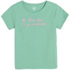 Cool Club, Tricou pentru fete, verde, ecru, set 2 buc.