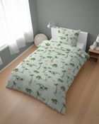 Dinozauri, set lenjerie de pat single, 140-200 cm