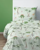 Dinozauri, set lenjerie de pat single, 160-200 cm