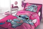 Disney, Stitch Aloha, set lenjerie de pat single, din bumbac, 160-200 cm