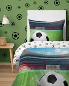 Fotbal, set lenjerie de pat single, 160-200 cm