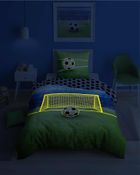 Fotball, set lenjerie de pat single, fluo, 160-200 cm