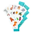 Funny Gamers, Animal, set 4 in 1, puzzle + memory + domino + cartonase, 124 elemente