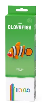 Hey Clay, Ocean, Clownfish, set creativ, 3 cutii de plastilina