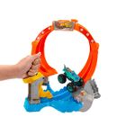 Hot Wheels, Monster Trucks, Spiral Shark Smash, set de joaca cu masina