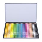 Kidea, creioane pastelate triunghiular, intr-o cutie metalica, 36 culori