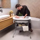 Kinderkraft, Bubbly, cada cu masa de infasat pe cadru, gri