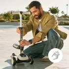 Kinderkraft, Halley 2, trotineta cu 3 roti de echilibru 2in1, LED, Grassland Green