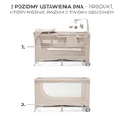Kinderkraft, Joy 2, patut de calatori cu accesorii, 3in1, Beige