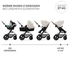 Kinderkraft, Moov 2, Air Wheels, carucior multifunctional 4in1, Moonlight Grey