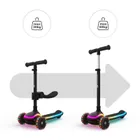 Kinderkraft, RAKET UP, trotineta LED cu 3 roti cu sezut, 2in1, Black