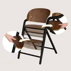 Lionelo, Celia, scaun multifunctional din lemn 3in1, Black Wood