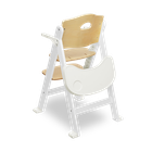 Lionelo, Floris, scaun inalt din lemn, White