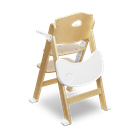 Lionelo, Floris, scaun inalt din lemn, White Natural