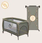 Lionelo, Sven Plus, patut de volaj cu accesorii, Beige Olive