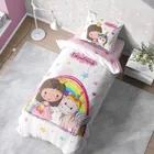 LuLuLand, Zana si unicorn, set lenjerie de pat single, 140-200 cm