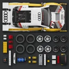 Mattel Brick Shop, Hot Wheels, '15 Audi R8 LMS, set de blocuri, 820 piese