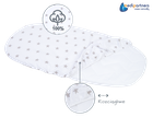 Medi Partners, Stars, cearceaf cu elastic pentru carucior, alb