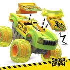 MEGA Hot Wheels, Monster Trucks Gunkster, masina si figurina, set de constructie, 84 piese
