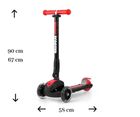 Milly Mally, Scooter Magic, trotineta cu 3 roti, Red-Black