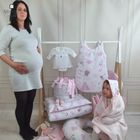 MimiNu, Baby Shower, prosop cu gluga, roz, 100-100 cm