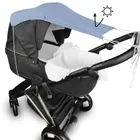 MimiNu, baldachin pentru carucior, protectie de soare, muselina de bumbac, denim