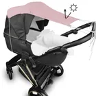 MimiNu, baldachin pentru carucior, protectie de soare, muselina de bumbac, roz