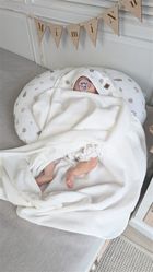 MimiNu, Frunze, halat de baie, muselina + termofrotte, bej, 100-100 cm