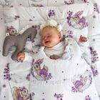MimiNu, Lili, cearceaf pentru carucior, violet, 35-80 cm