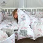 MimiNu, Lulu, cearceaf din bumbac cu elastic, roz, 60-120 cm