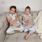 MimiNu, Piloti, sac de dormit subtire de vara, cu picioare, TOG 0.5, albastru, marime M, 2-6 ani