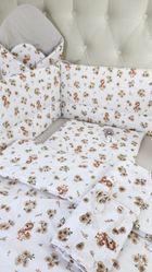 MimiNu, Ratuci, set lenjerie de pat, single, bej, 135-100 cm