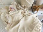 MimiNu, set: patura 75-100 cm + perna 30-40 cm, muselina, bej