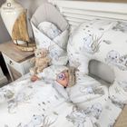 MimiNu, Sigilii, set lenjerie de pat single, 120-90 cm, bej