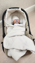 MimiNu, Soft, sac de dormit pentru scaun auto, carucior, TOG 2-2.5, bej, 90-90 cm