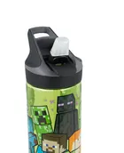 Minecraft, Prem, sticla de apa din plastic, cu gura de scurgere, ecozen, 620 ml