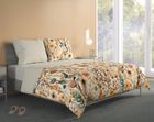 Natural Boho, Retro Flori, set lenjerie de pat, 3 piese, 160-200 cm